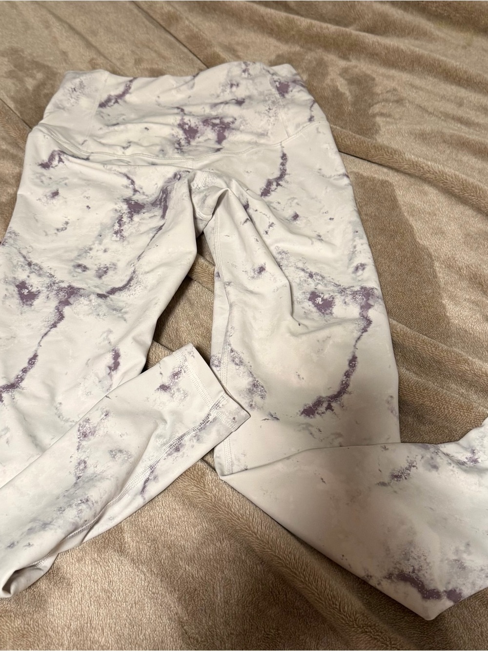 Old Navy White and Lavender Marble Leggings